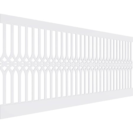 Ekena Millwork 44"H x 94 1/2"W Cedar Park PVC Wainscot Paneling Kit WPK44X94CRP